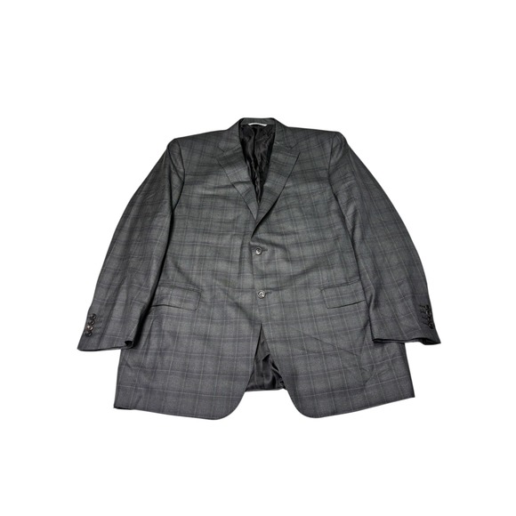 Canali Other - Canali x Su Misura Wool Plaid ‎ Windownpane Blazer Jacket Mens Italy Made 44L